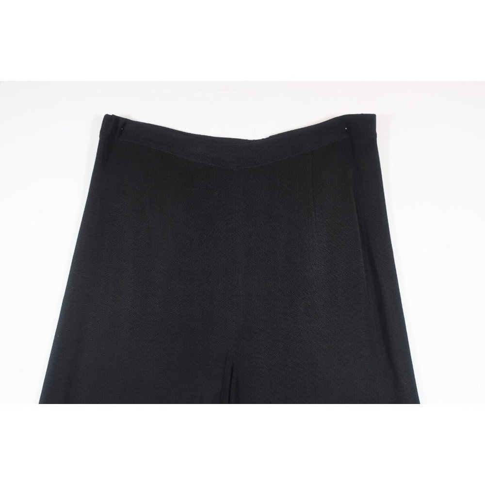 Exclusively Misook Woman Black Wide Leg Pants Pull On Acrylic Blend Size 1X - Picture 11 of 15